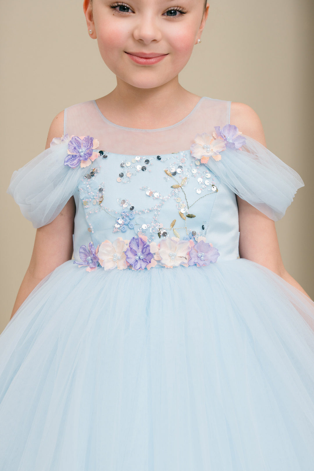Girls Short Off Shoulder Dress by Cinderella Couture 9182