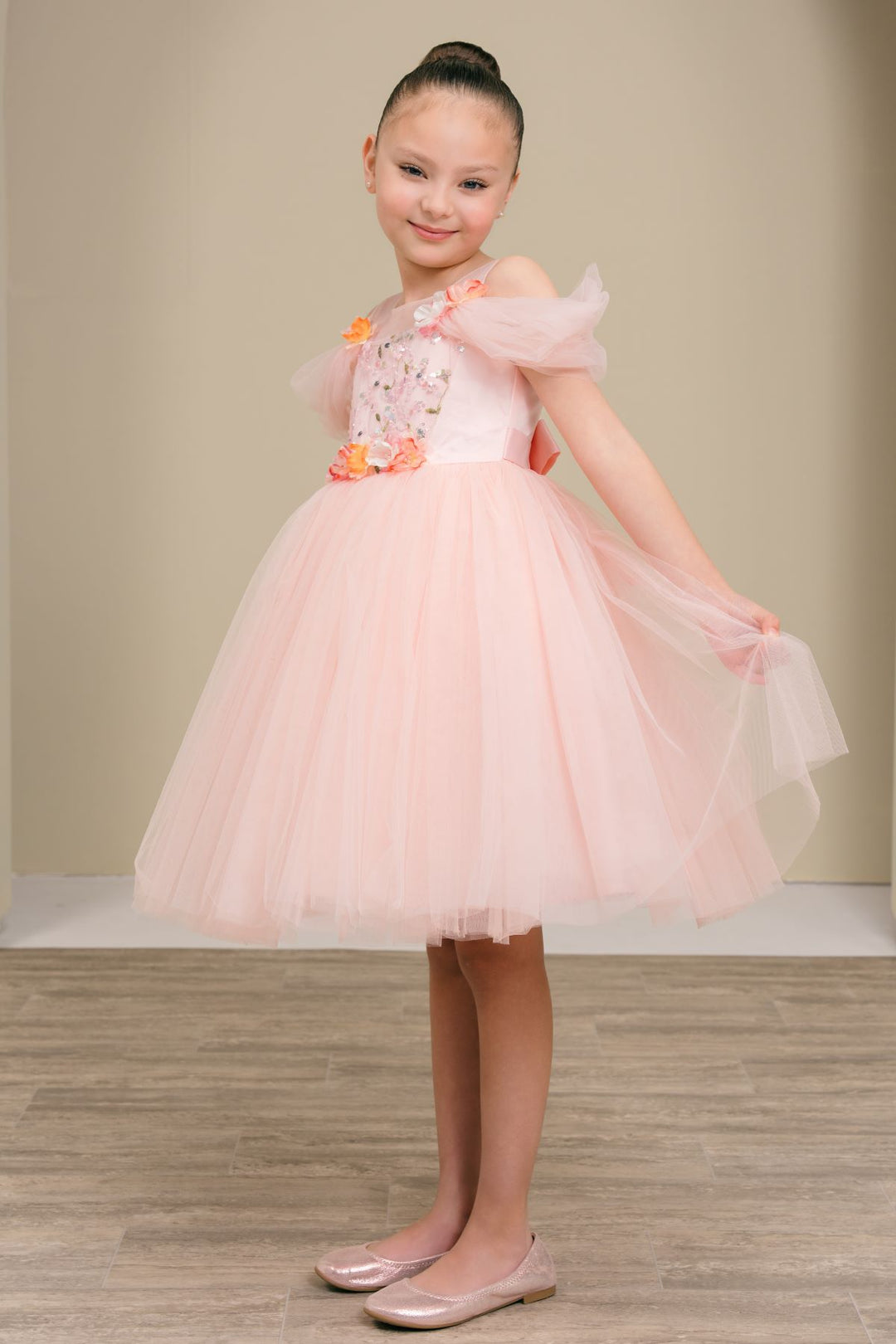 Girls Short Off Shoulder Dress by Cinderella Couture 9182