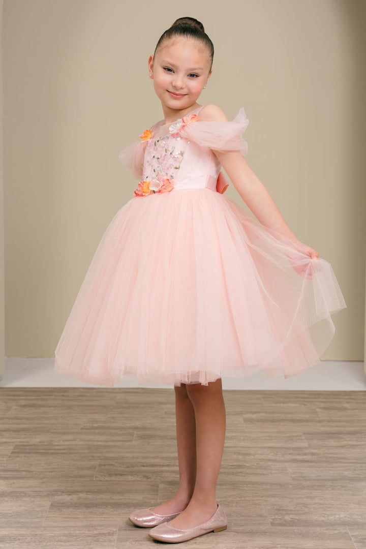 Girls Short Off Shoulder Dress by Cinderella Couture 9182