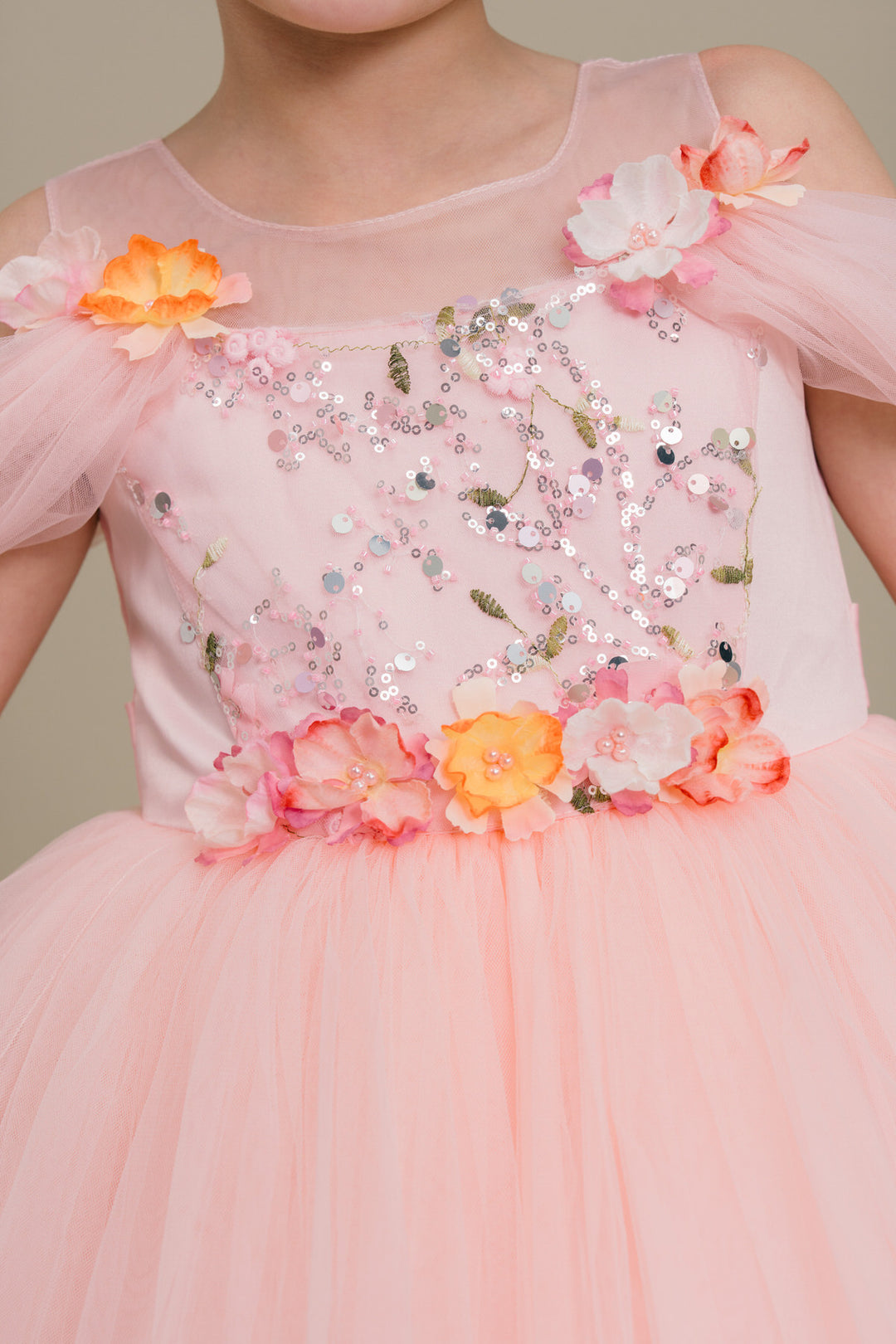 Girls Short Off Shoulder Dress by Cinderella Couture 9182