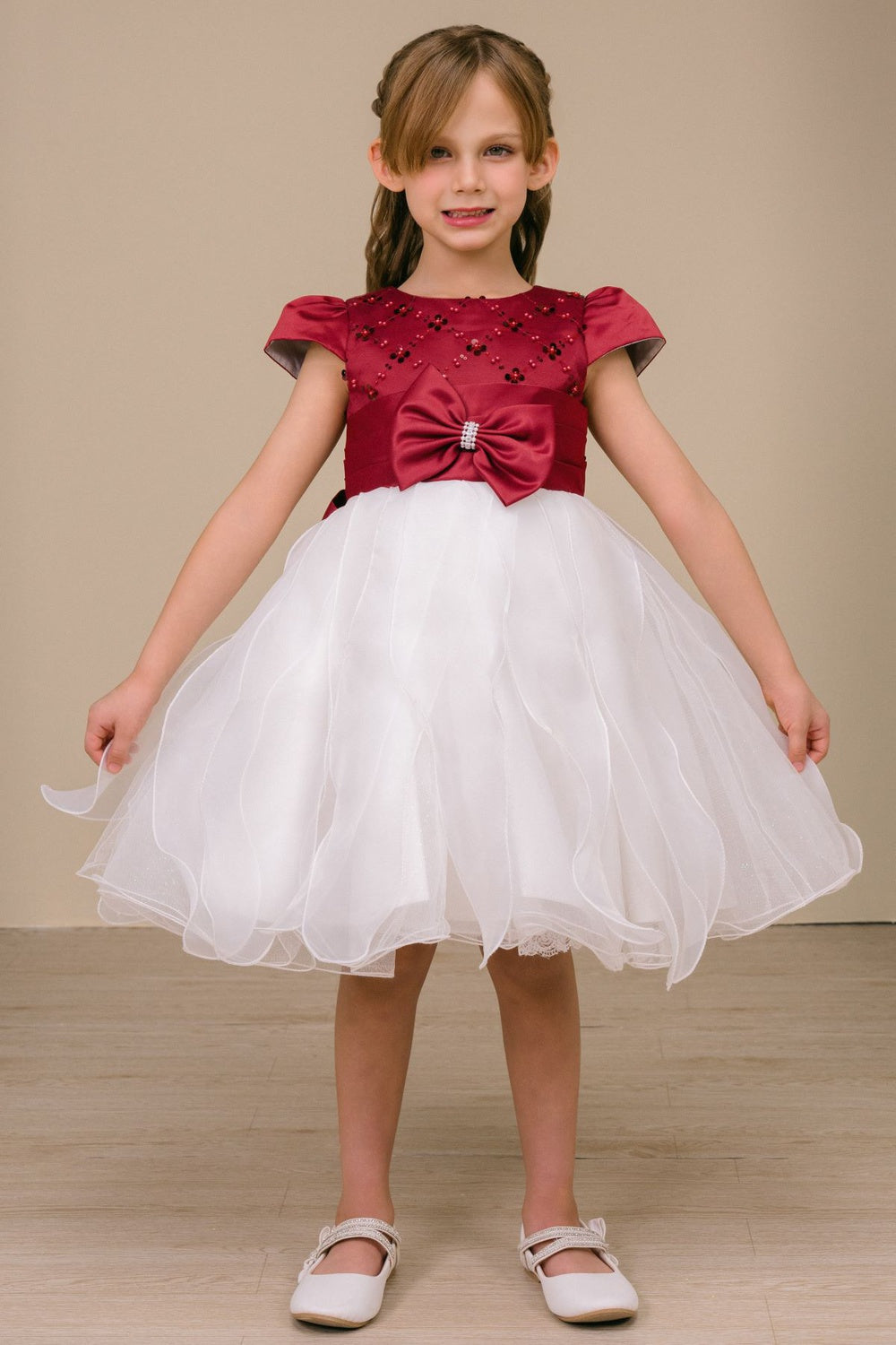 Girls Short Sleeve Dress by Cinderella Couture 9185