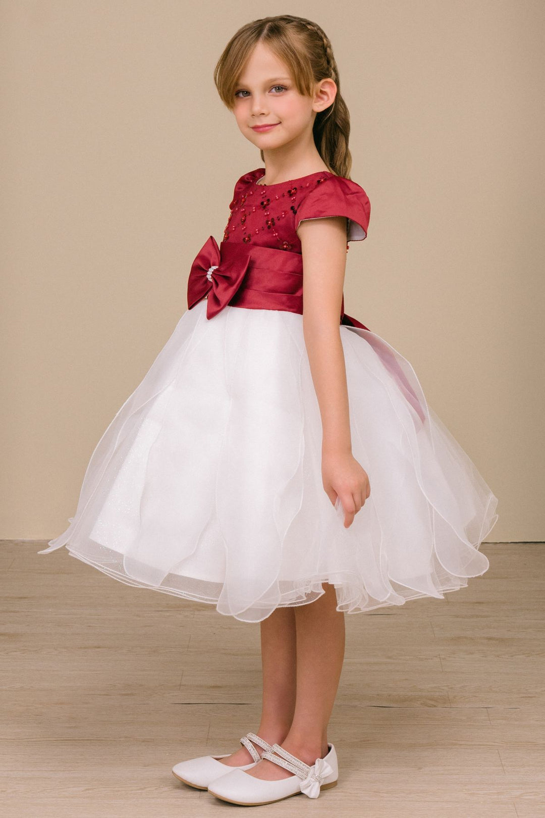 Girls Short Sleeve Dress by Cinderella Couture 9185