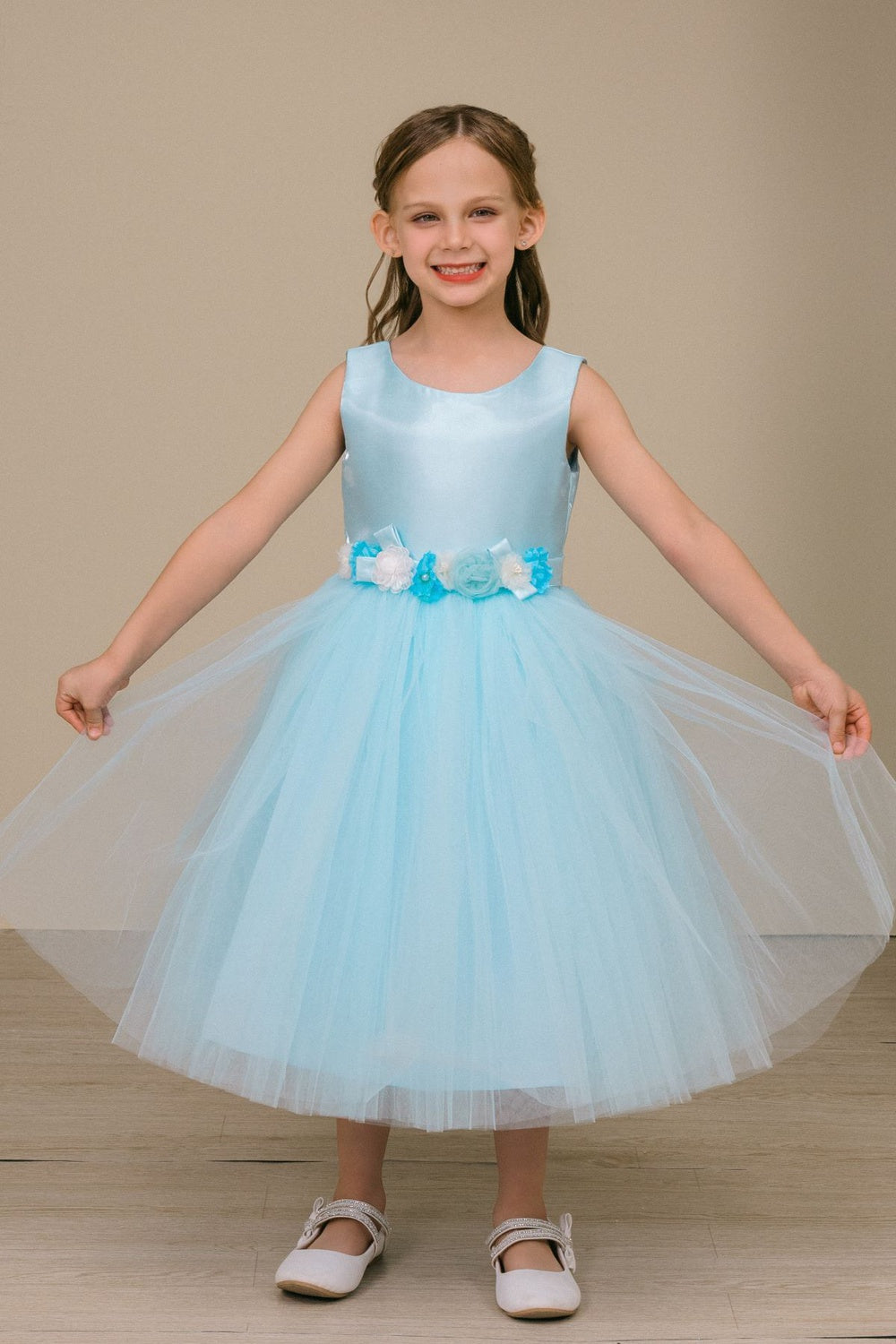 Girls Sleeveless Tea Length Dress by Cinderella Couture 9192