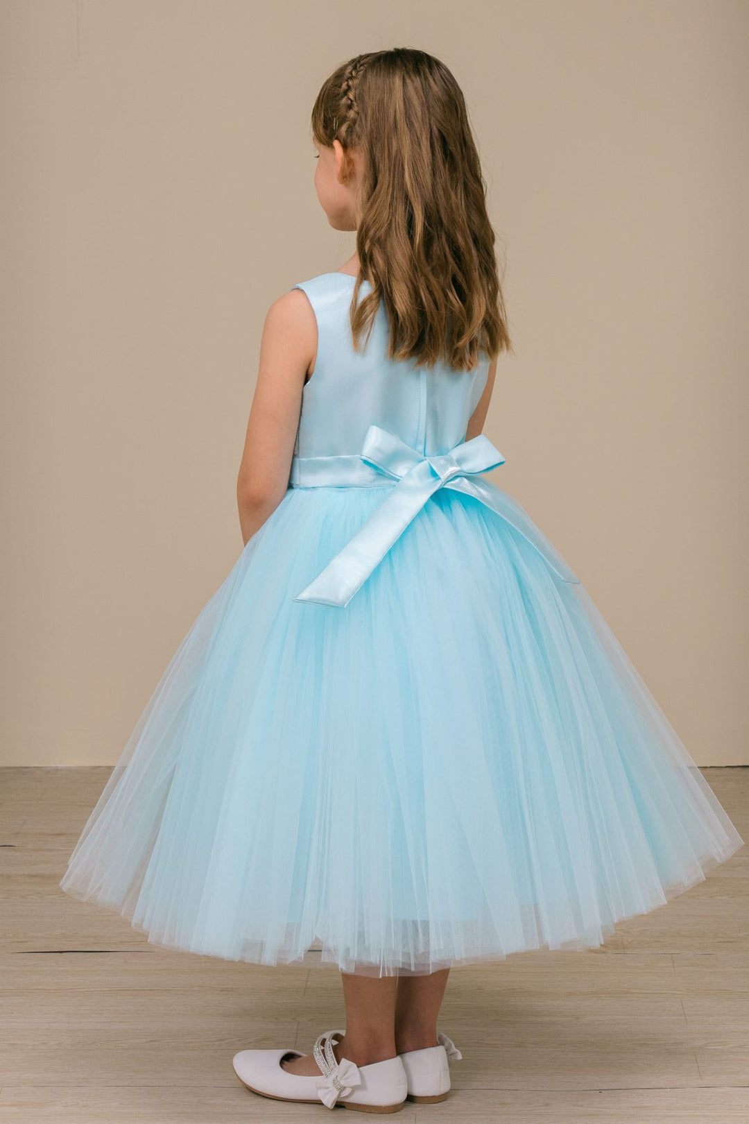 Girls Sleeveless Tea Length Dress by Cinderella Couture 9192