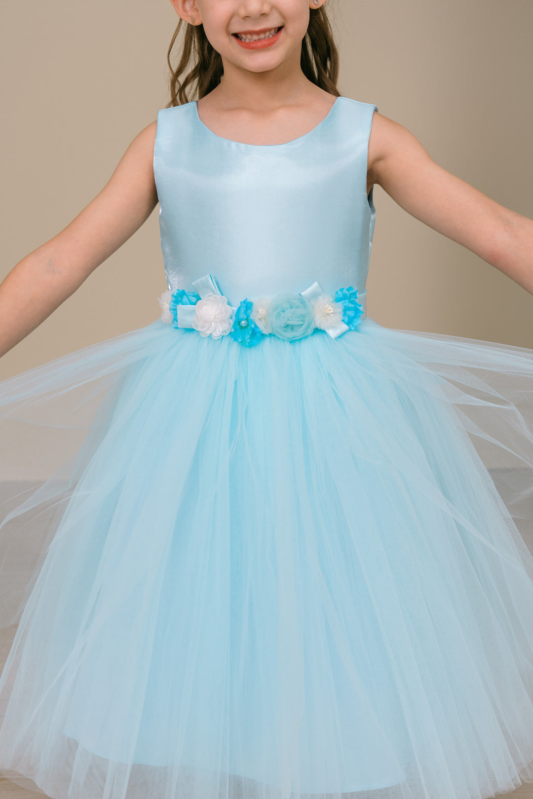 Girls Sleeveless Tea Length Dress by Cinderella Couture 9192