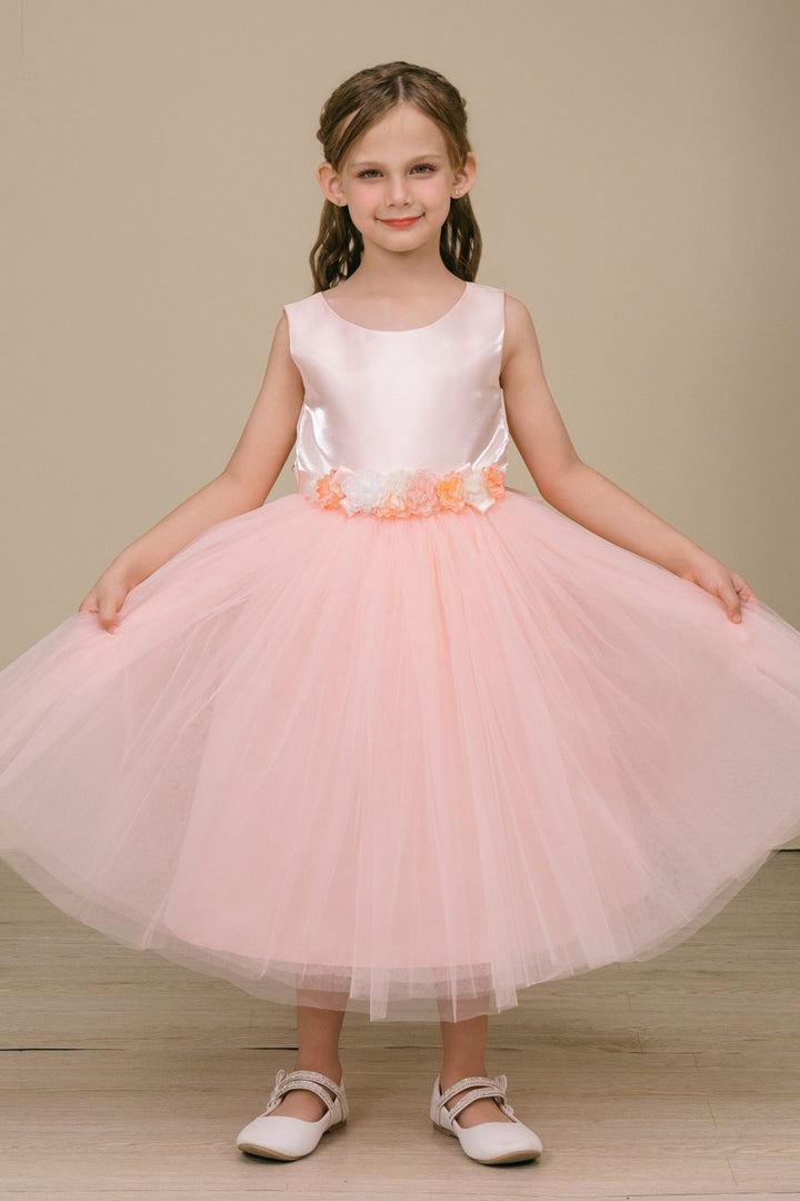Girls Sleeveless Tea Length Dress by Cinderella Couture 9192
