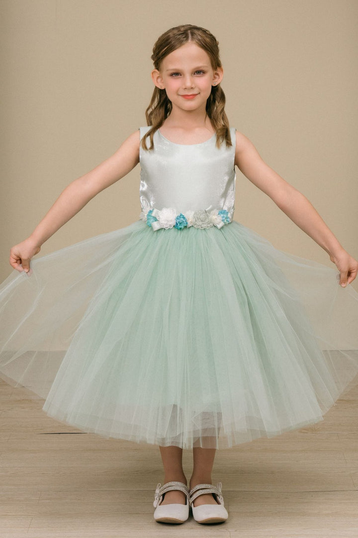 Girls Sleeveless Tea Length Dress by Cinderella Couture 9192