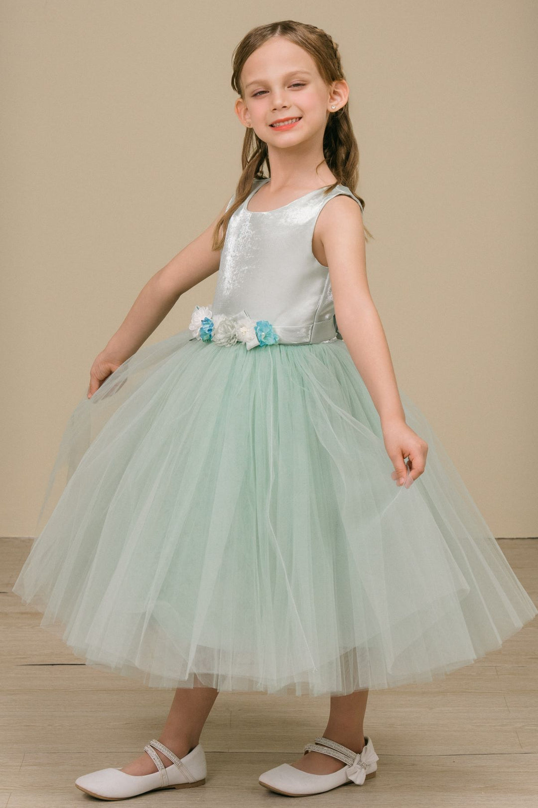 Girls Sleeveless Tea Length Dress by Cinderella Couture 9192
