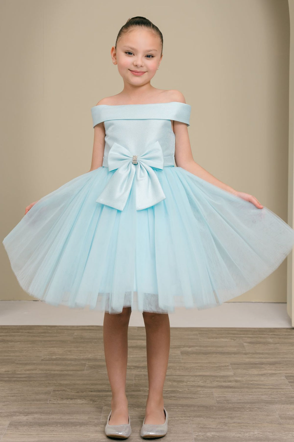 Girls Short Off Shoulder Dress by Cinderella Couture 9200