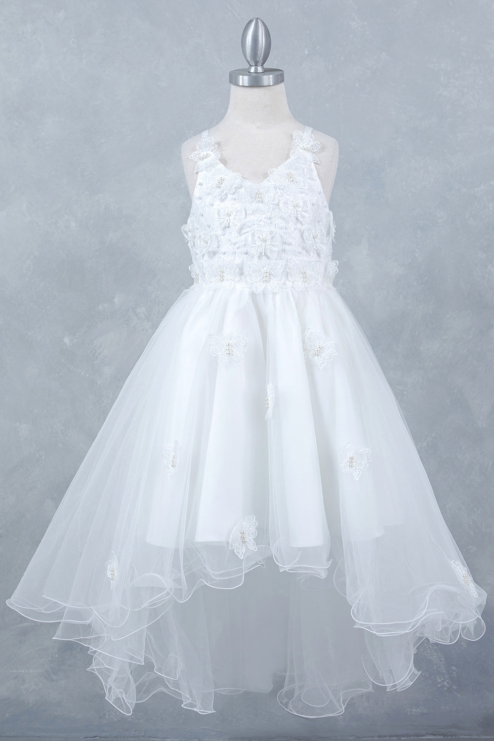 Girls 3D Butterfly High Low Dress by Cinderella Couture 9210