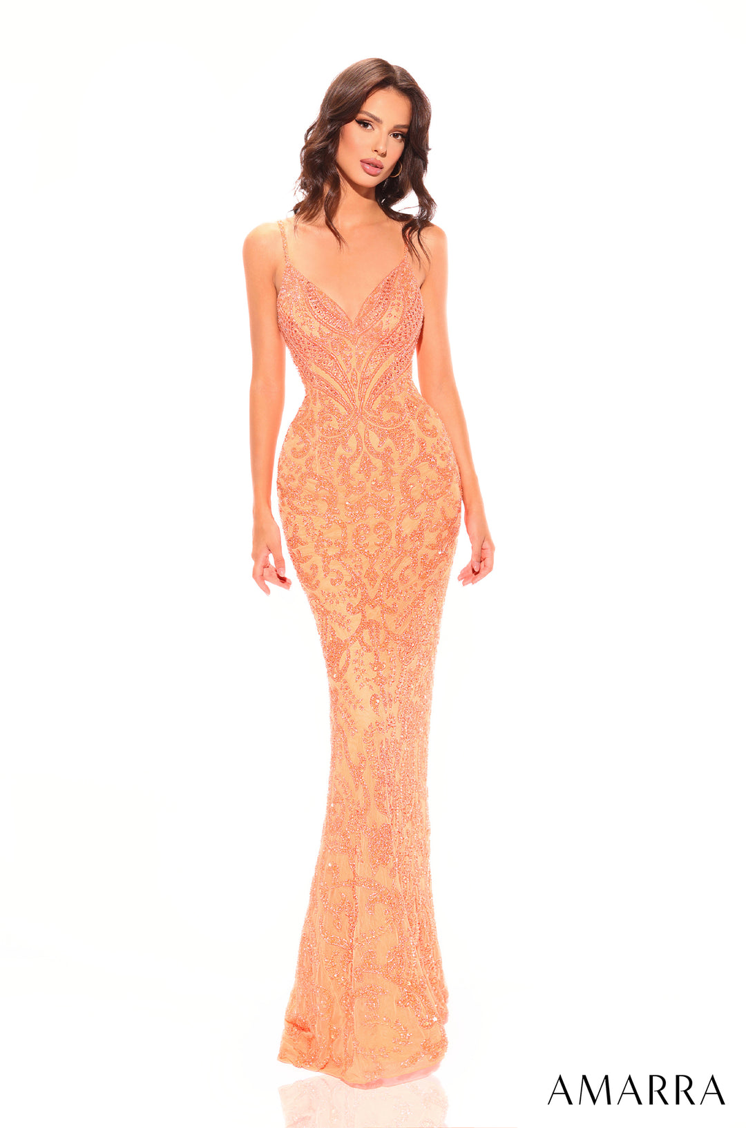 Embellished Sleeveless Mermaid Dress by Amarra 94011