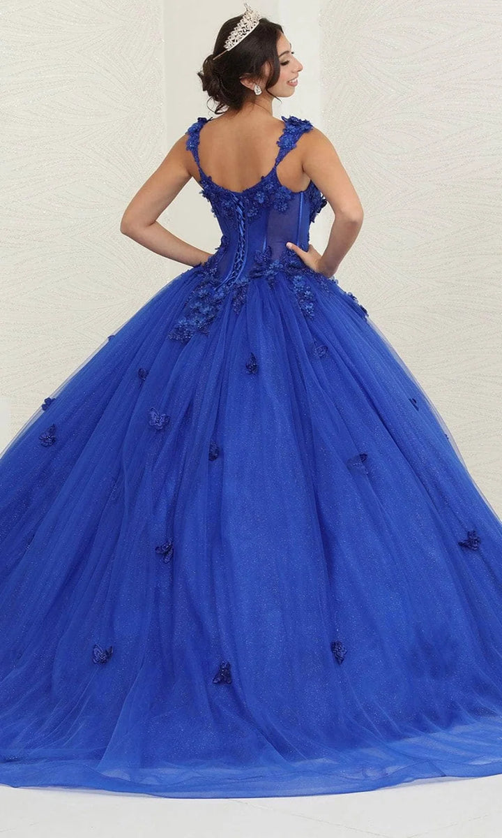 3D Butterfly Sleeveless Ball Gown by May Queen LK242