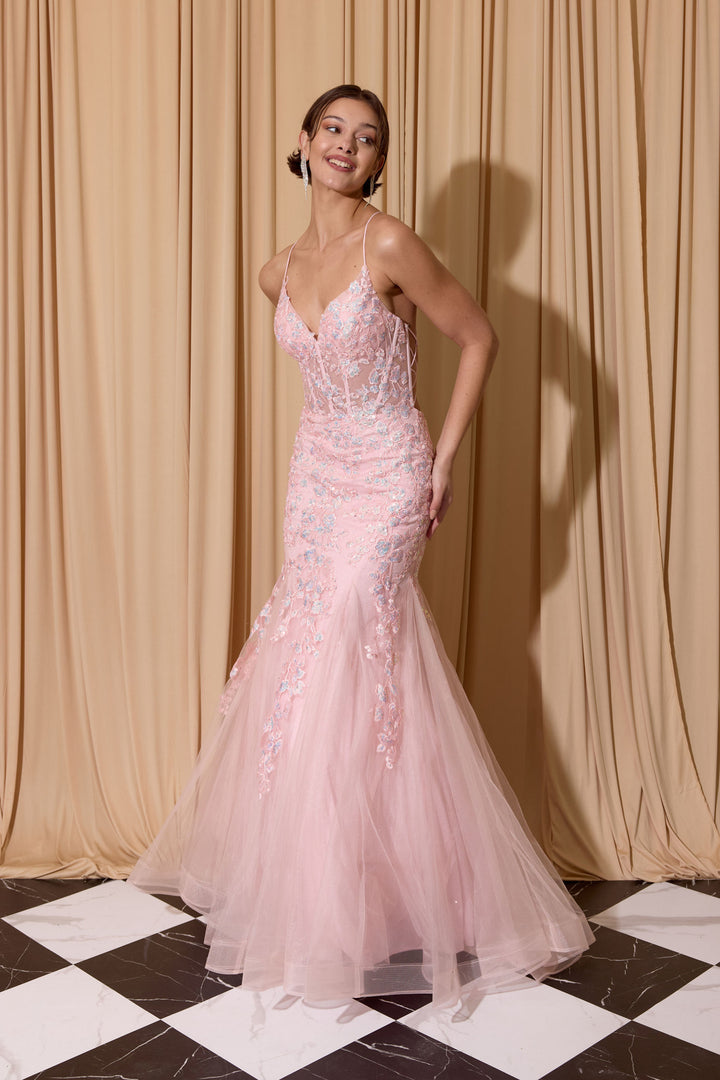 Sequin Applique Mermaid Dress by Eureka 9696