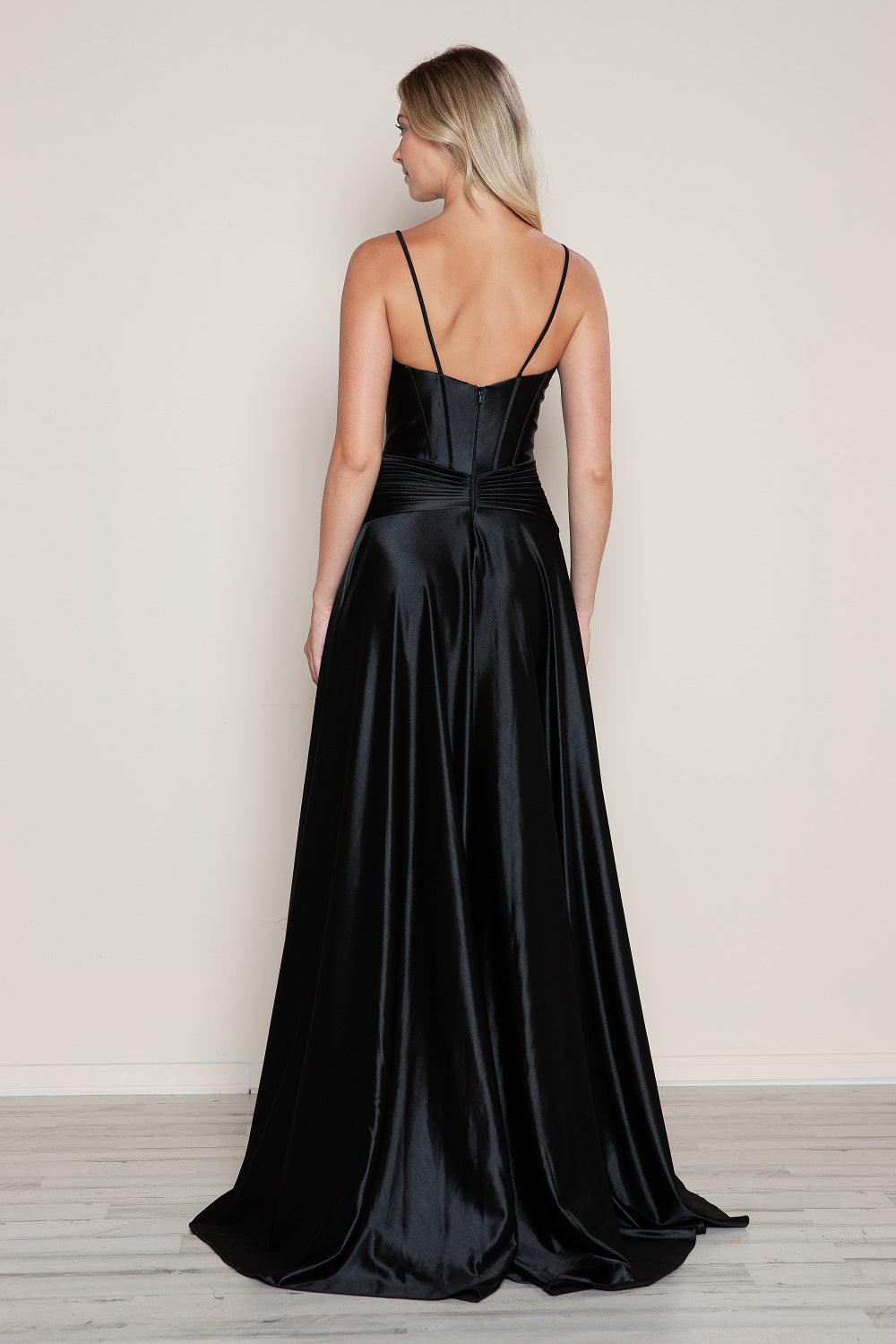 Satin Sleeveless Corset A-line Gown by Poly USA 9700 ABC Fashion Satin Sleeveless Corset A-line Gown by Poly USA 9700 ABC Fashion