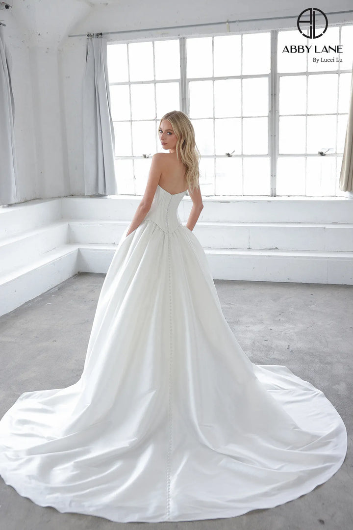 Taffeta Strapless A-line Bridal Gown by Abby Lane 97310