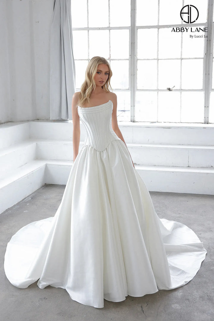 Taffeta Strapless A-line Bridal Gown by Abby Lane 97310