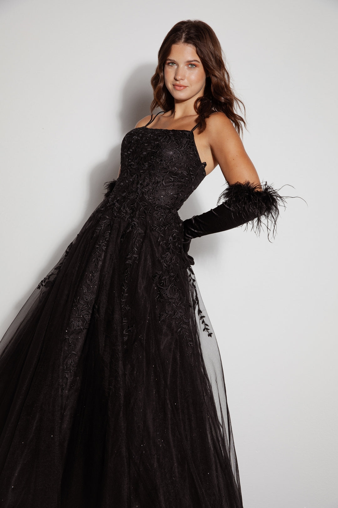 Embroidered Sleeveless A-line Gown by Eureka 9757