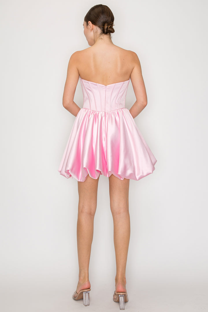 Short Strapless Bubble Dress by Poly USA 9952