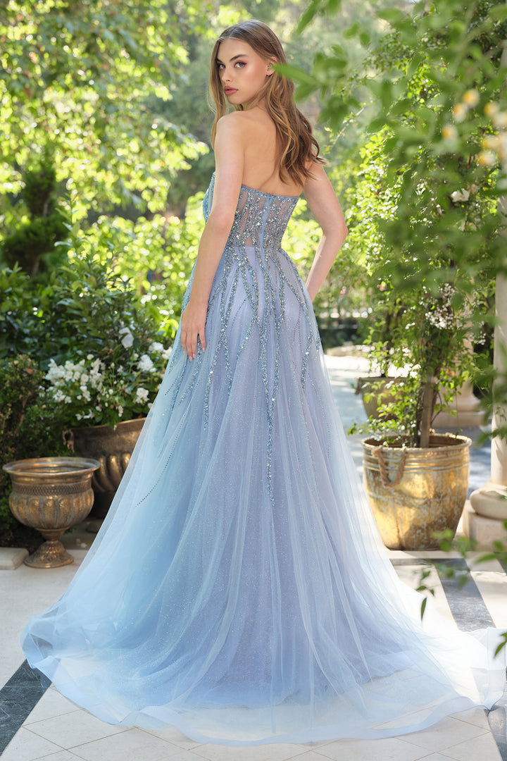 Beaded Strapless Gown by Andrea and Leo A1491