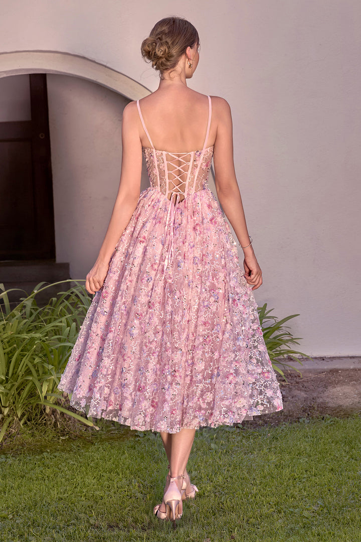 Sleeveless Tea Length Dress by Andrea and Leo A1523