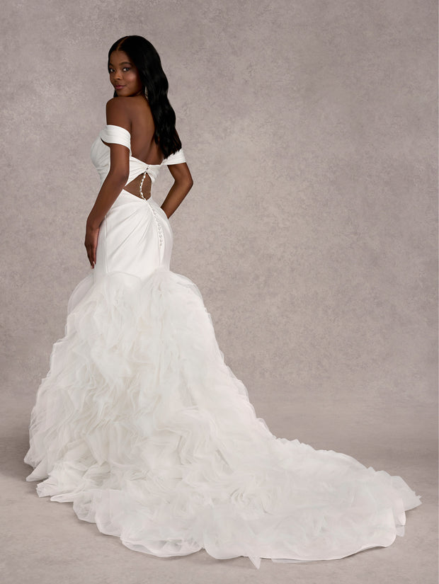 Sweetheart Ruffled Mermaid Bridal Gown by Adrianna Papell 31256