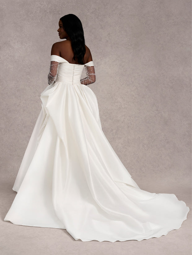 Taffeta Off Shoulder Wedding Gown by Adrianna Papell 31259