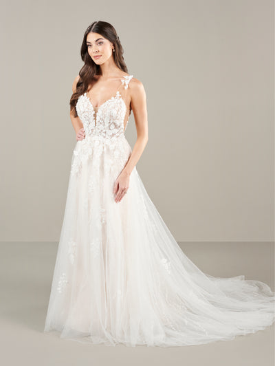 Applique Sleeveless Bridal Gown by Adrianna Papell 31274