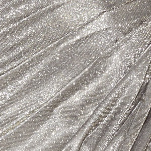 Beaded Metallic Strapless Slit Gown by Ladivine CA113