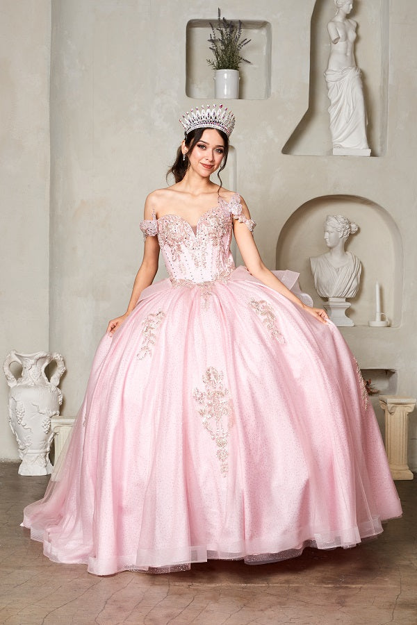 3D Butterfly Off Shoulder Ball Gown by Calla SCL-30034