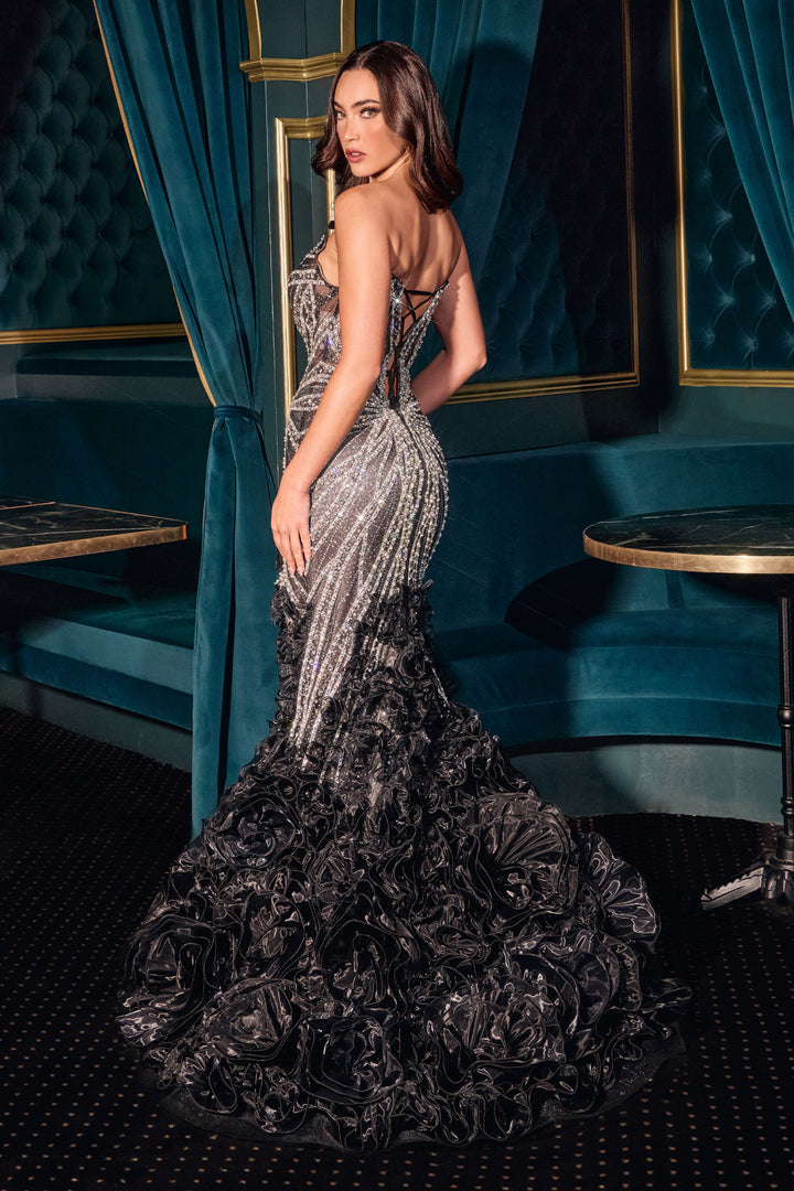 Strapless Ruffled Mermaid Dress by Ladivine CC2488