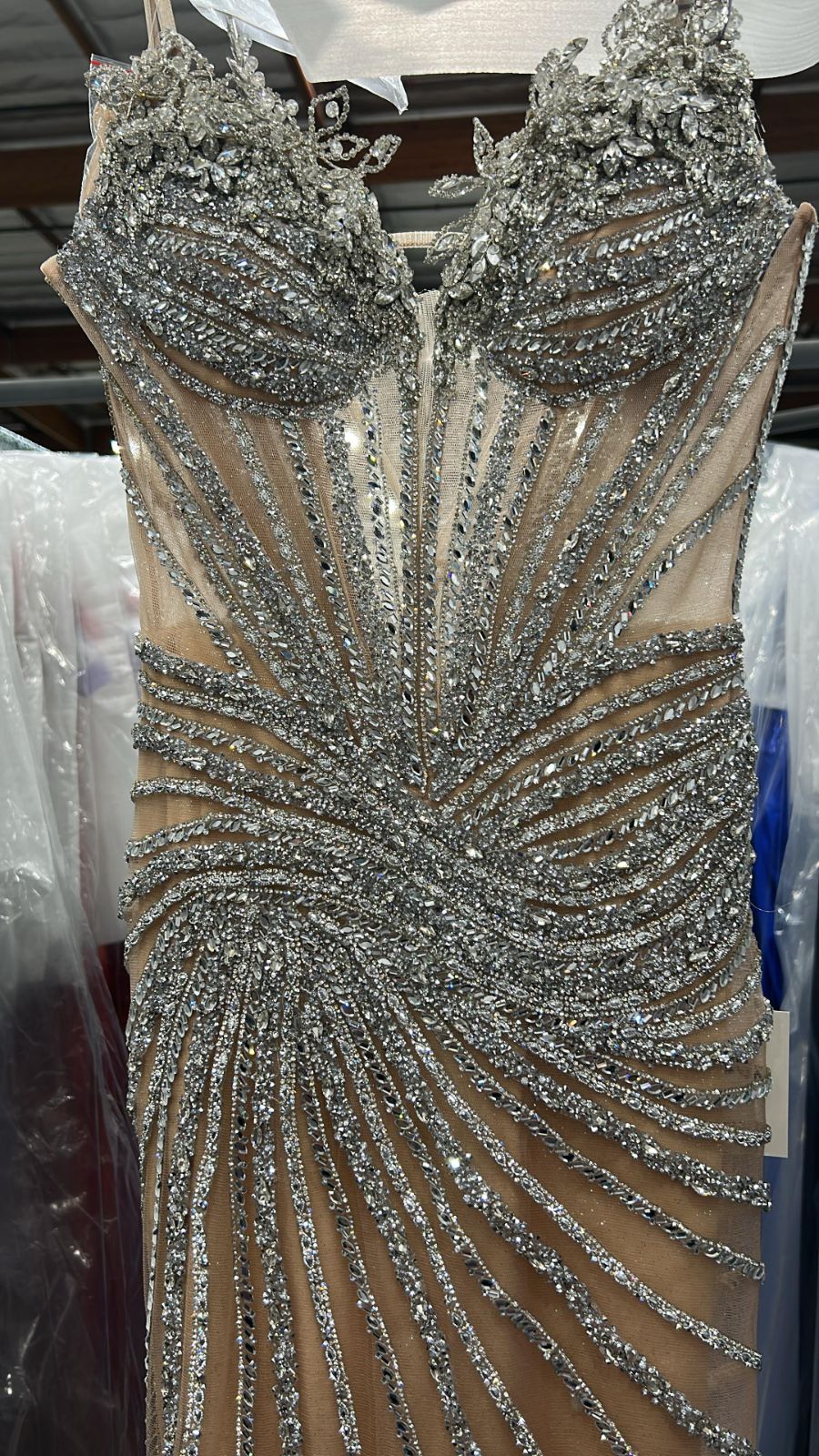 Glitter Strapless Mermaid Dress by Ladivine CD715