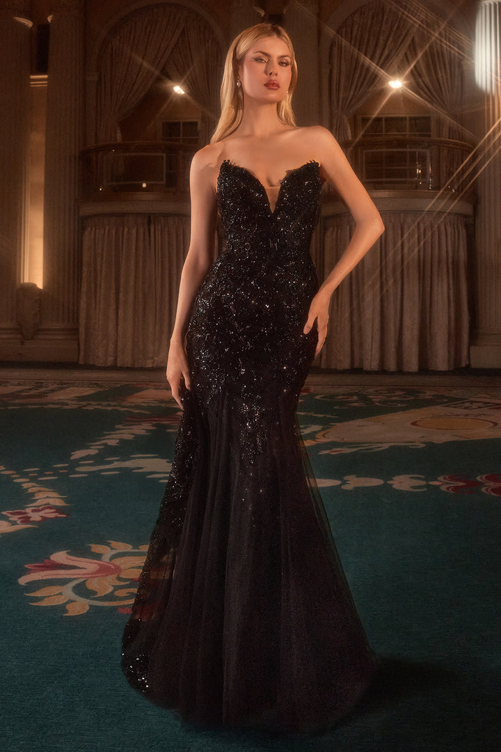 Strapless Jacket Mermaid Dress by Ladivine CDS545