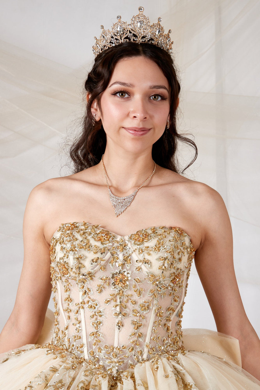 Applique Strapless Ball Gown by Calla SCL-30041