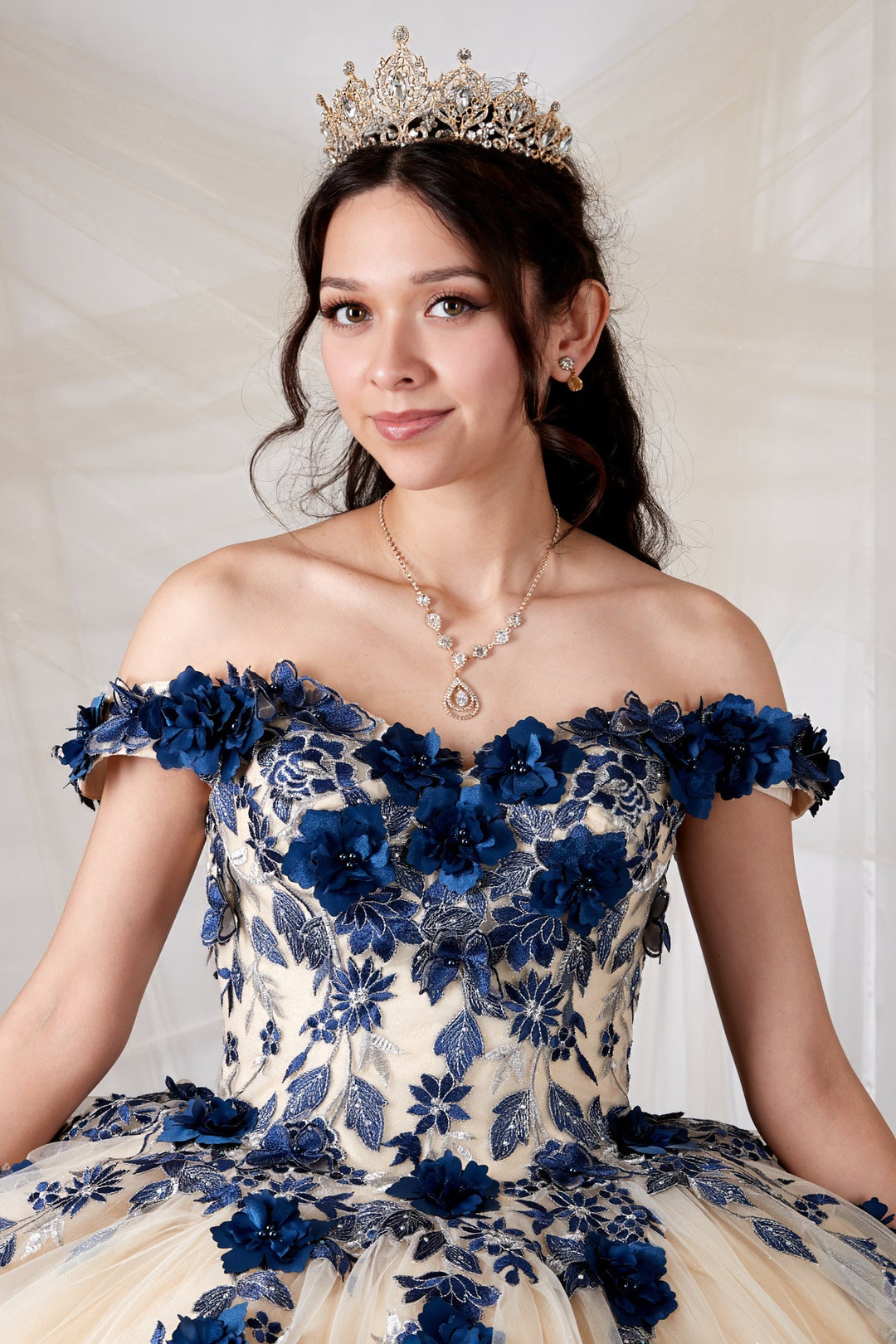 3D Floral Off Shoulder Ball Gown by Calla SCL-30036