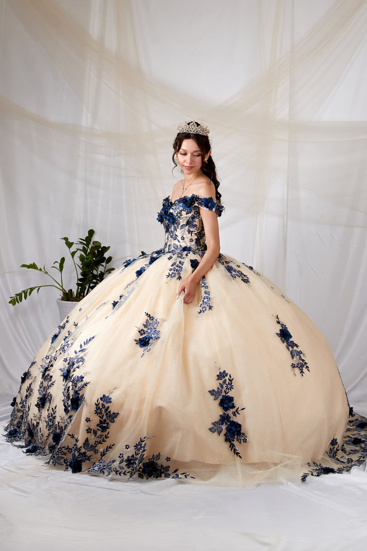 3D Floral Off Shoulder Ball Gown by Calla SCL-30036