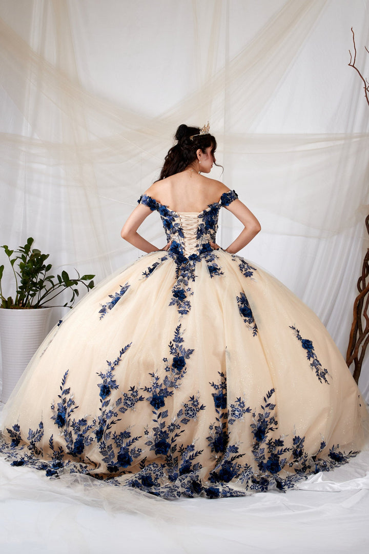 3D Floral Off Shoulder Ball Gown by Calla SCL-30036