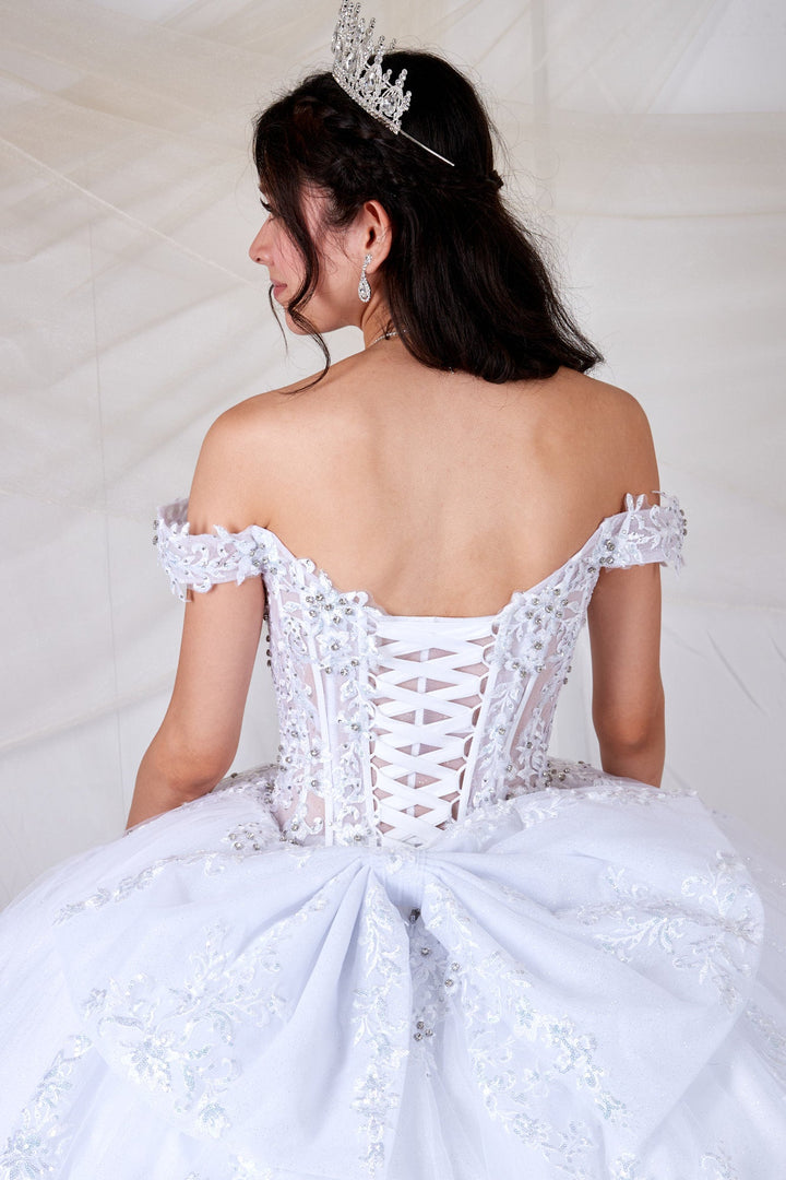 Off Shoulder Layered Ball Gown by Calla SCL-30040