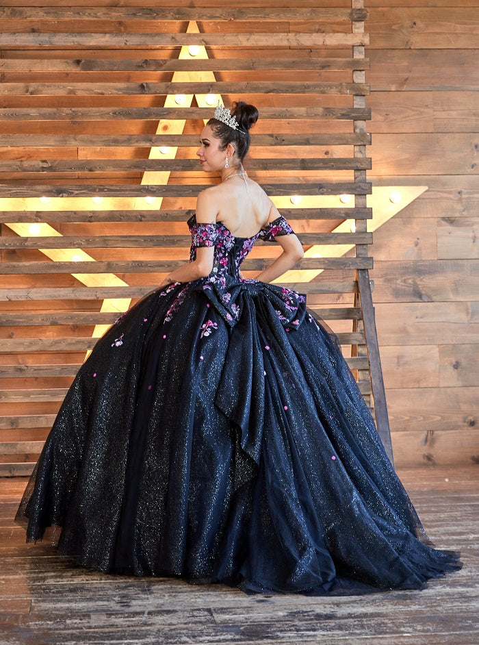 Applique Off Shoulder Bow Ball Gown by Calla SCL-30035