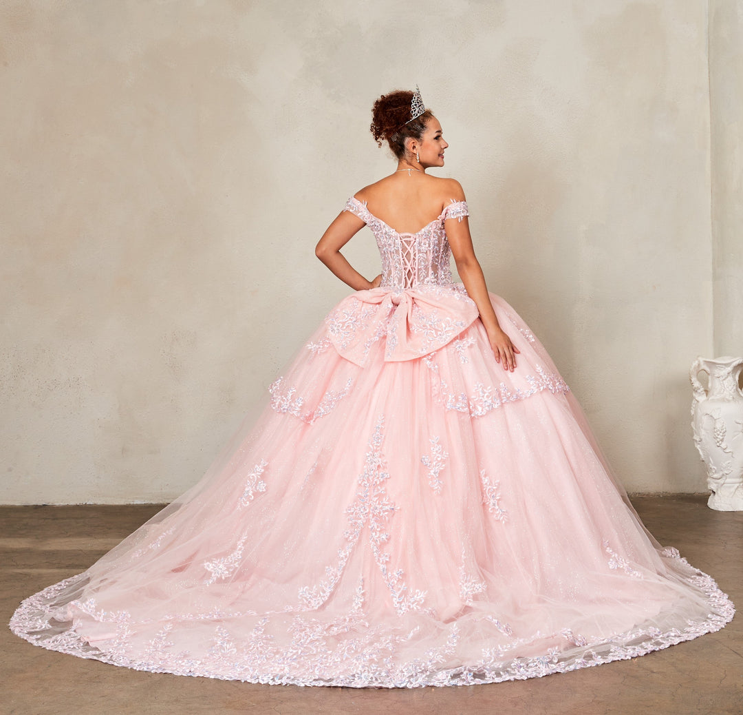 Off Shoulder Layered Ball Gown by Calla SCL-30040