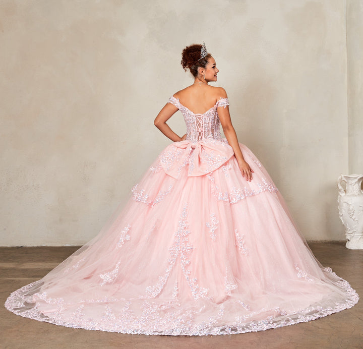 Off Shoulder Layered Ball Gown by Calla SCL-30040