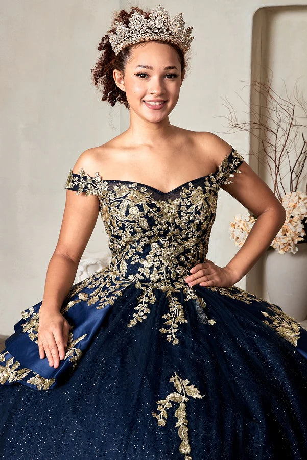 Applique Off Shoulder Ball Gown by Calla SCL-30020