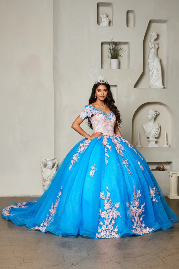 3D Floral Off Shoulder Ball Gown by Calla SCL-30025