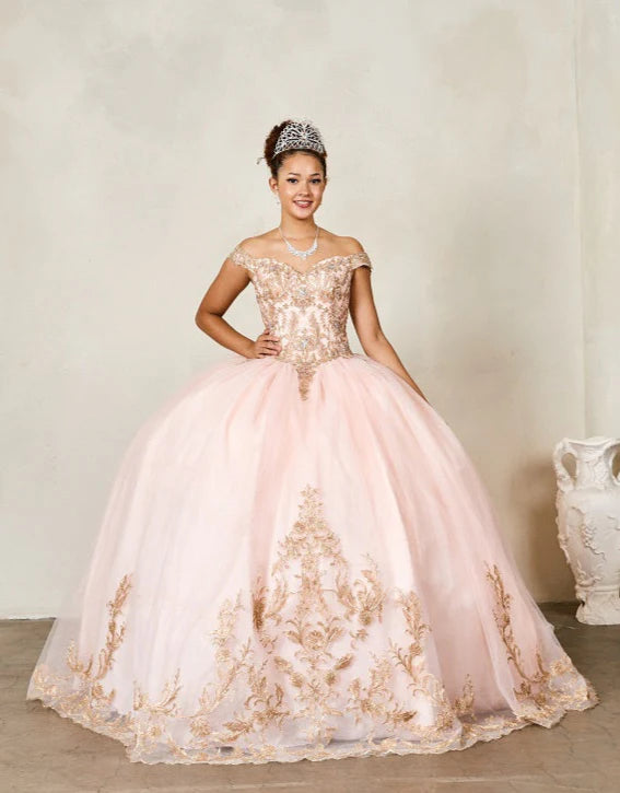 Applique Off Shoulder Ball Gown by Calla SCL-30018