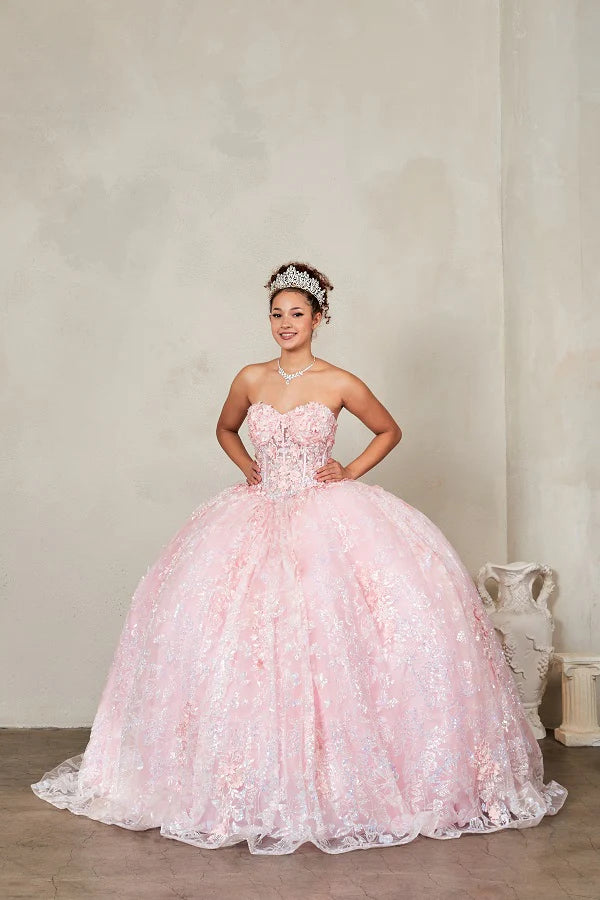 3D Floral Strapless Ball Gown by Calla SCL-30023
