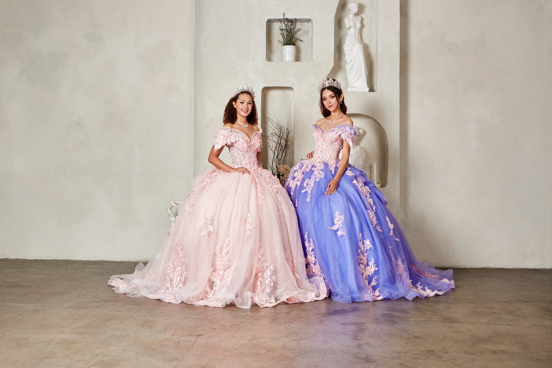 3D Floral Off Shoulder Ball Gown by Calla SCL-30025