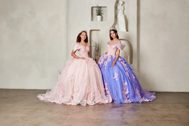 3D Floral Off Shoulder Ball Gown by Calla SCL-30025