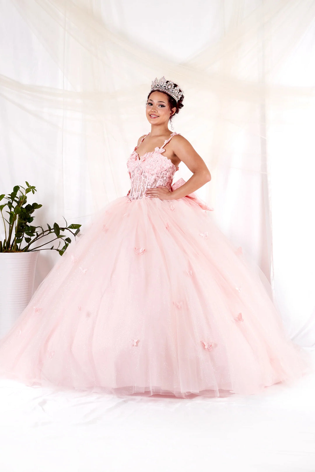 Applique Sleeveless Ball Gown by Calla SCL-30039