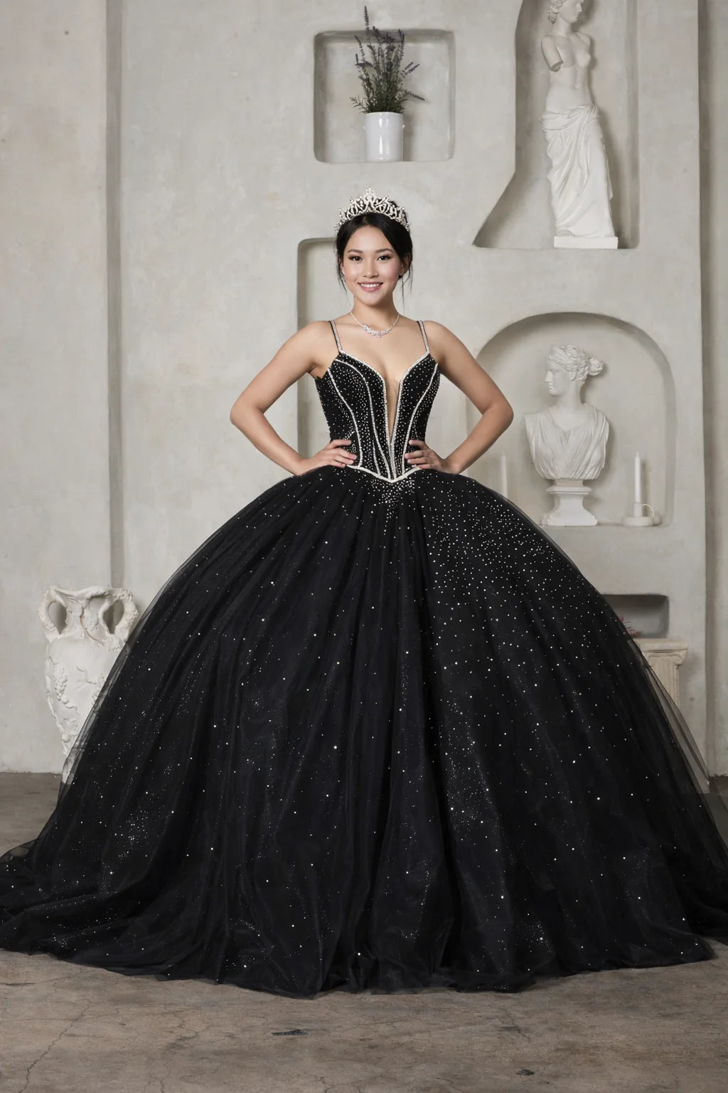 Beaded Sleeveless Ball Gown by Calla SCL-30017