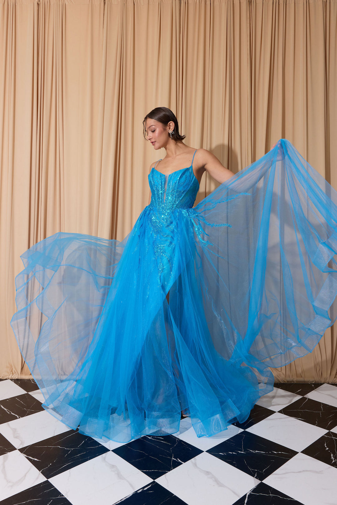 Glitter Sleeveless A-line Slit Gown by Eureka EK112 ABC Fashion Glitter Sleeveless A-line Slit Gown by Eureka EK112 ABC Fashion