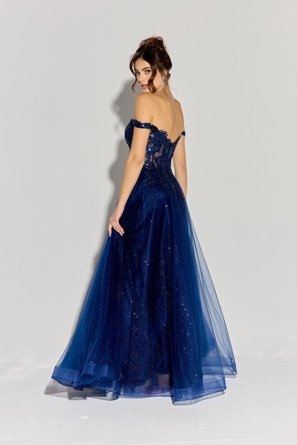 Off Shoulder A-line Slit Gown by Eureka EK128